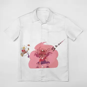 Футболка с рисунком Luffyer и Arale Gear Poop, футболка с короткими рукавами, брючное платье для отдыха, высокое качество, размер США