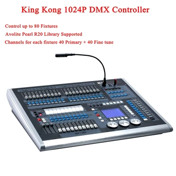 Профессиональный контроллер King Kong 1024P DMX, Сценическое Освещение, диджейское оборудование, консоль DMX 512, светодиодный Парный Движущийся головной светильник, Диджейский контроллер