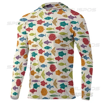 SPELISPOS/ Новая Мужская Толстовка с длинным рукавом, Рубашки для рыбалки, Дышащая Легкая Солнцезащитная одежда, Уличная толстовка UPF 50 +
