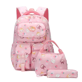 комплект из 3 предметов, детский школьный рюкзак, Детские школьные сумки, набор для девочек, Рюкзак для начальной школы, школьные сумки принцессы, детские mochilas escolar infantil