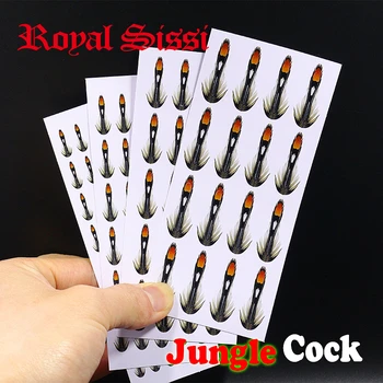 RoyalSissi набор из 12 листов синтетических перьев, заменяющих петуха в джунглях, 4 размера, материалы для завязывания мух с рисунком мокрой мухи и лосося